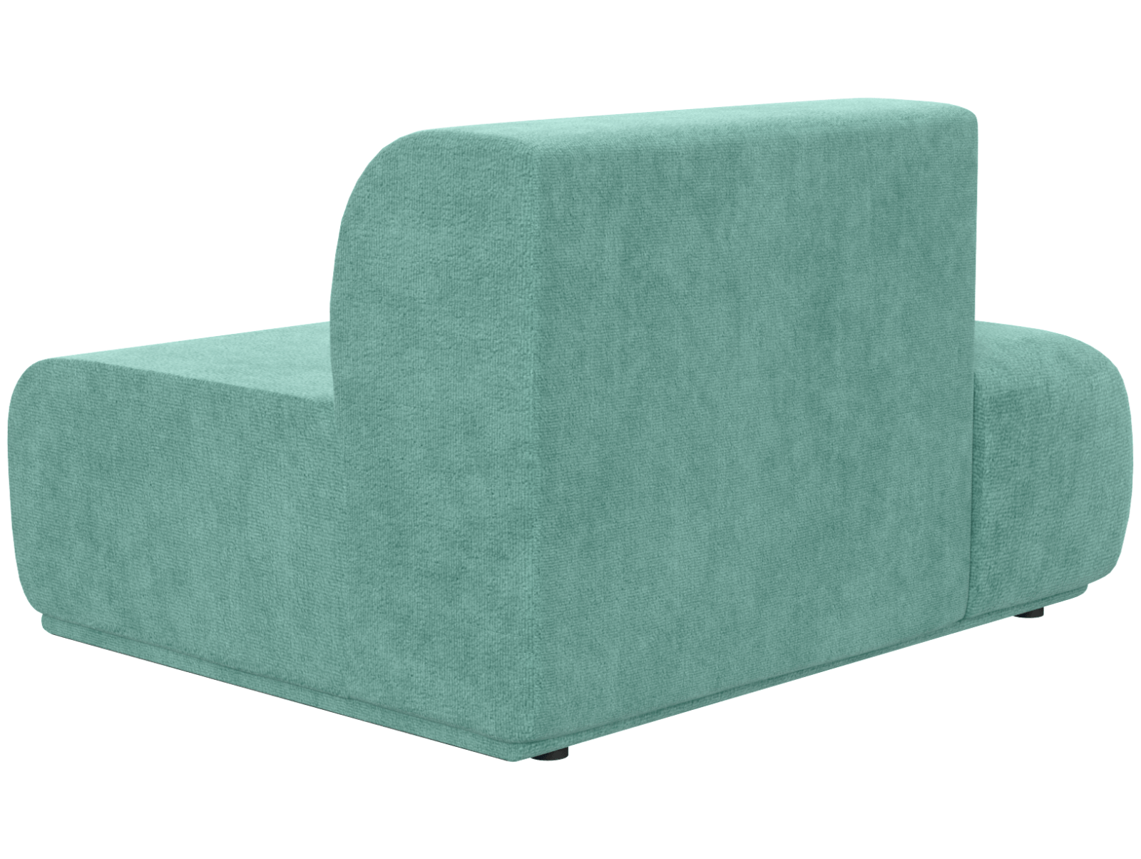 Кресло модуль Тайль серое, вид сзади