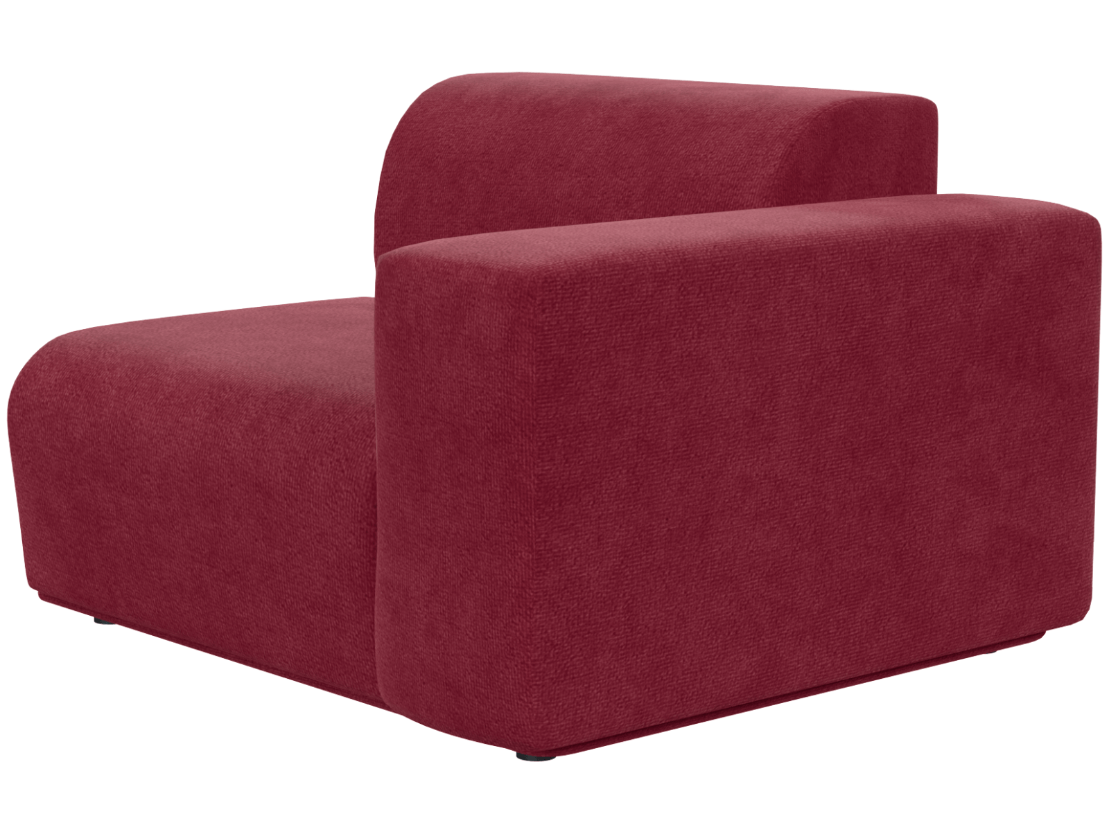 Кресло модуль Портулак серое, вид боком