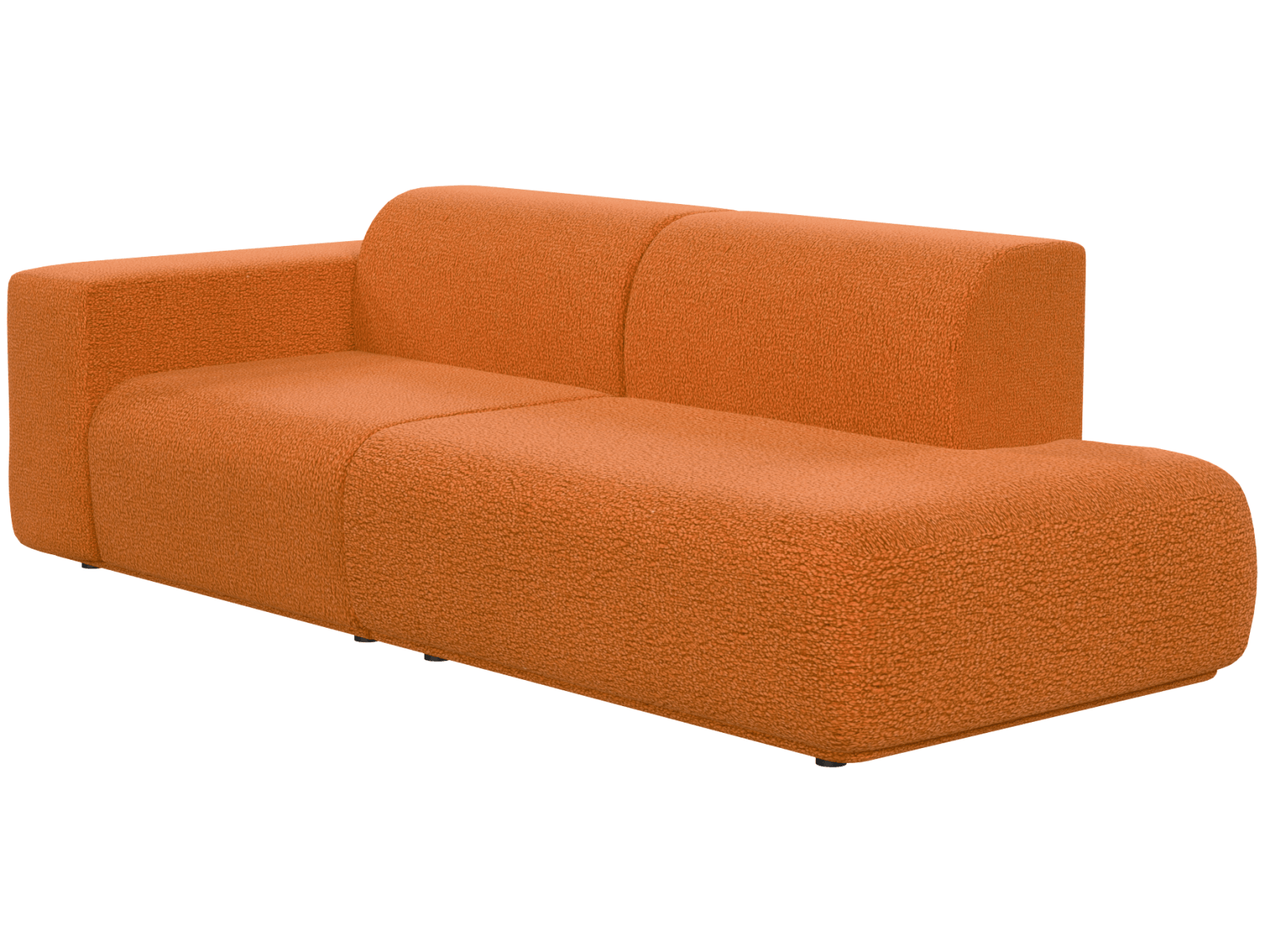 Кресло модуль Портулак серое, вид полубоком