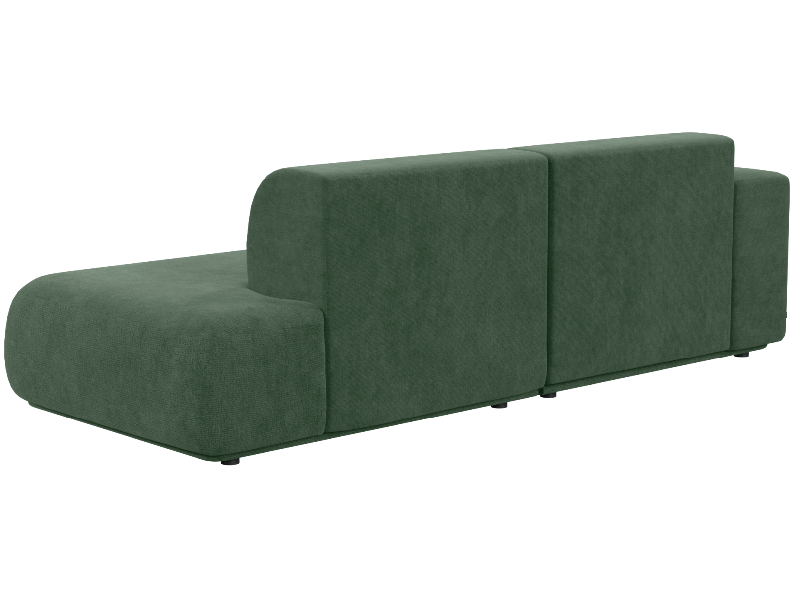 Кресло модуль Портулак серое, вид сзади