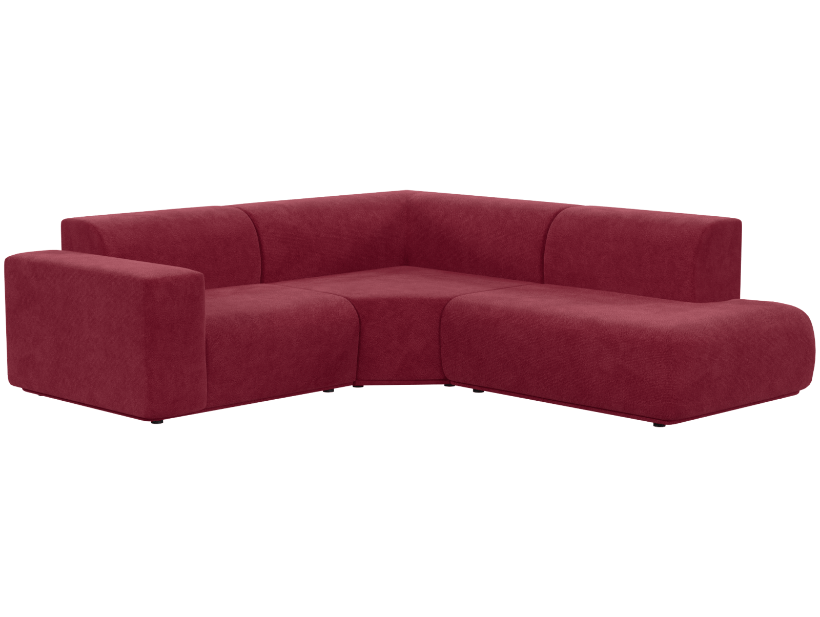 Кресло модуль Портулак серое, вид спереди