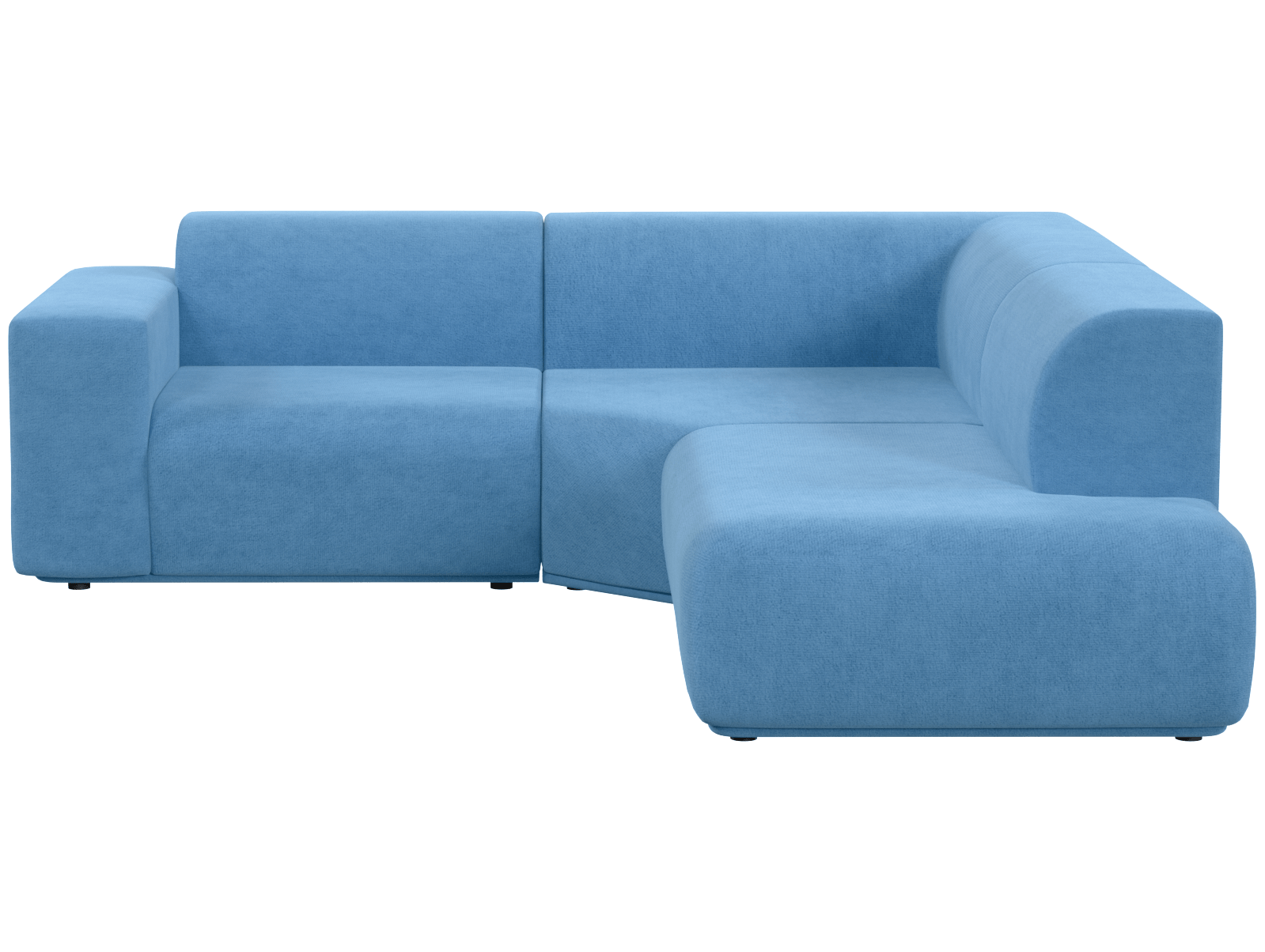 Кресло модуль Портулак серое, вид полубоком