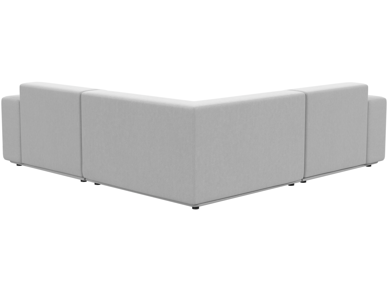 Двухместный диван Айбиш серое, вид боком