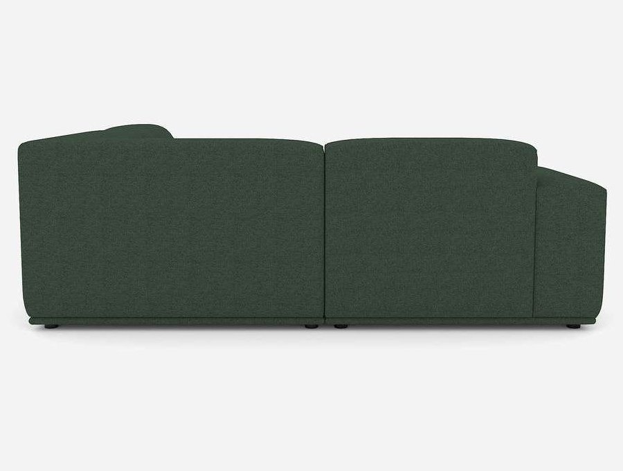 Двухместный диван Айбиш серое, вид сзади