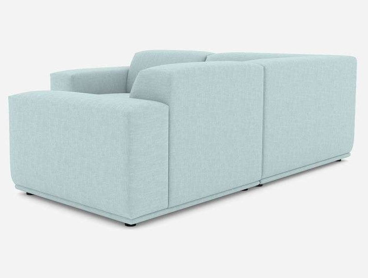 Двухместный диван Айбиш серое, вид сзади