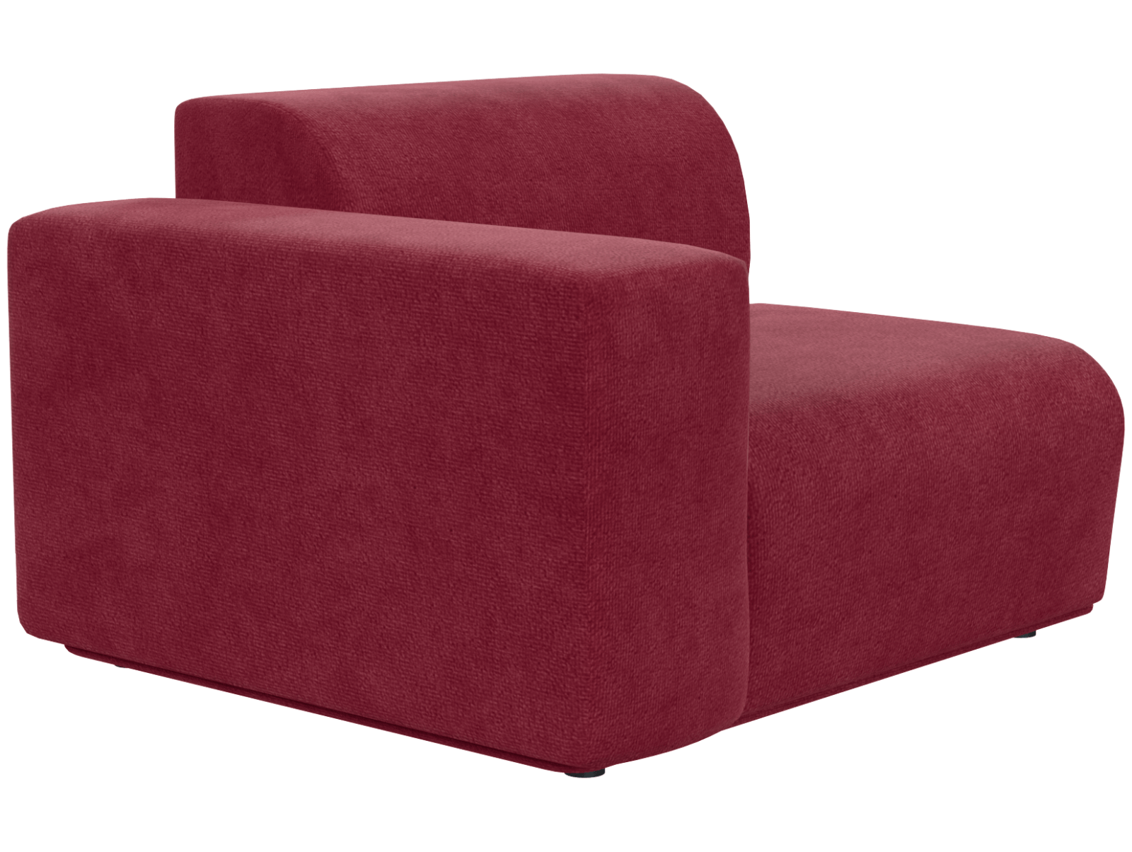 Кресло модуль Тайль серое, вид боком