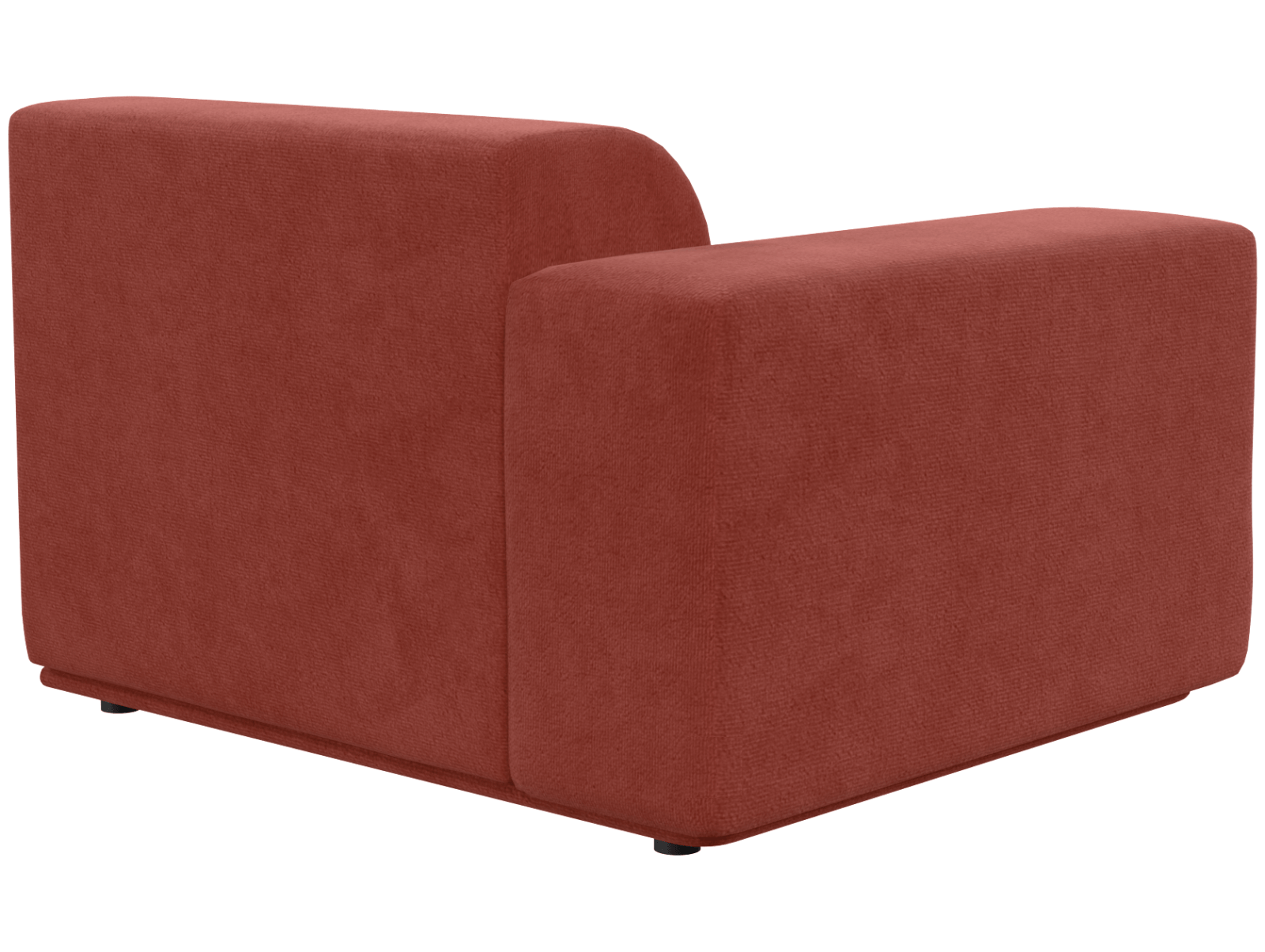 Кресло модуль Тайль серое, вид сзади