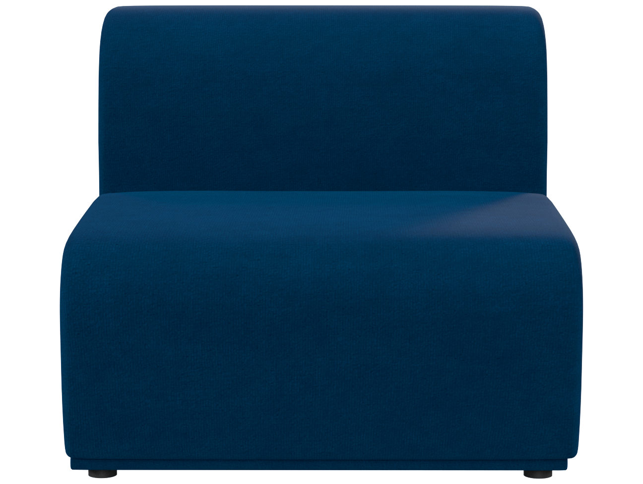 Двухместный тканевый диван Кларке серое, вид спереди