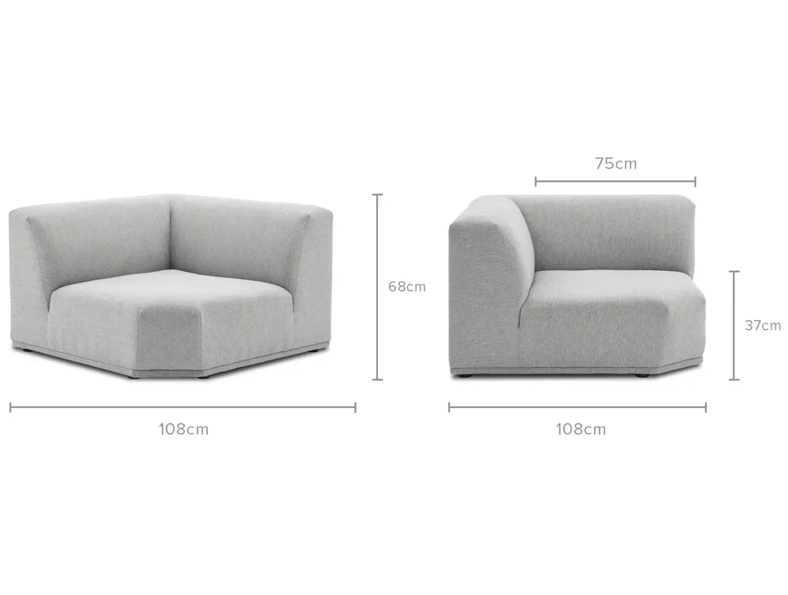 Габаритные размеры кресла модуль Портулак