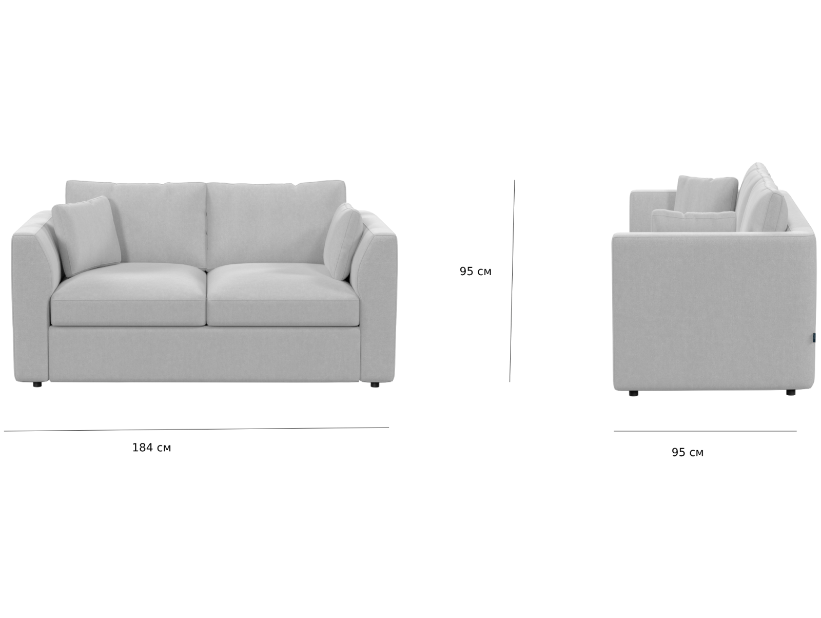 Габаритные размеры кресла модуль Портулак