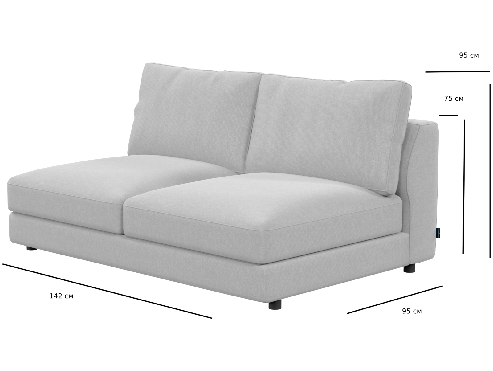 Габаритные размеры дивана Бальт SR02