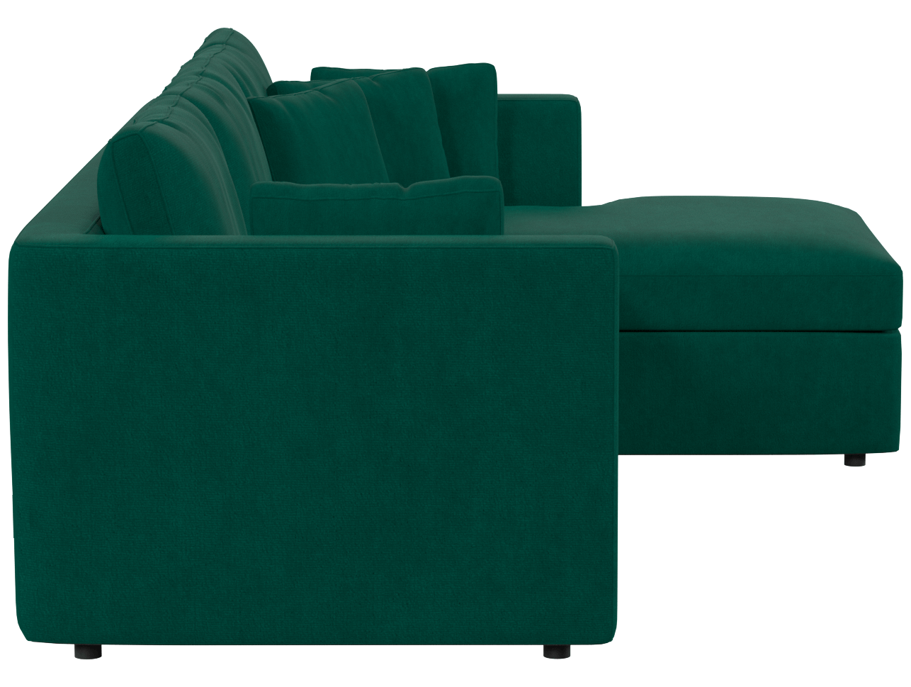 Кресло модуль Портулак серое, вид боком