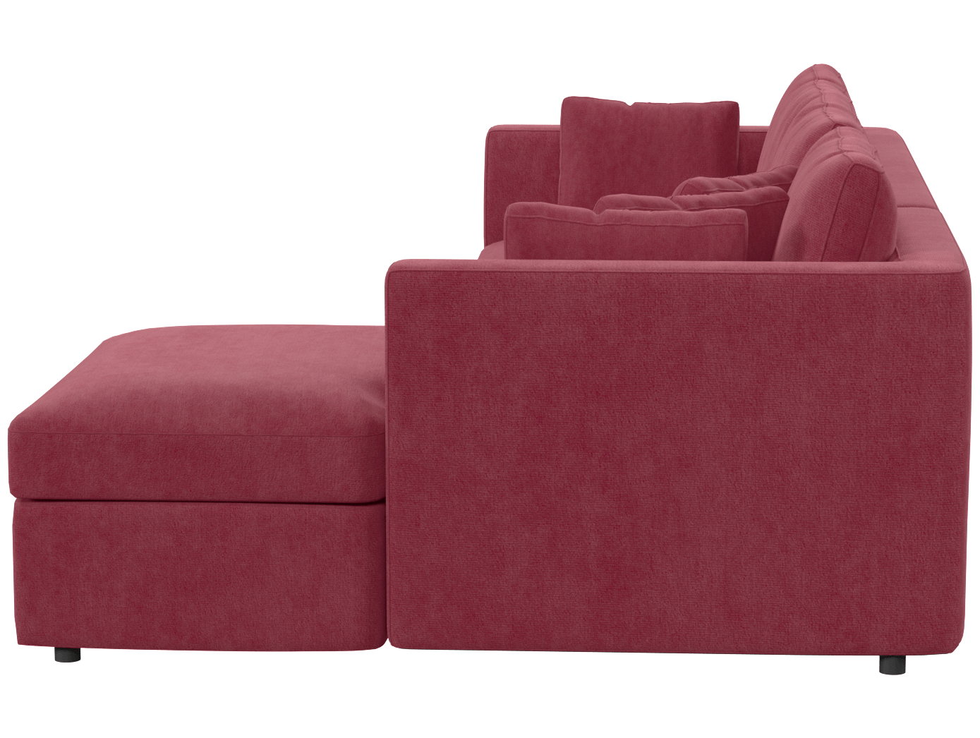 Кресло модуль Портулак серое, вид сзади