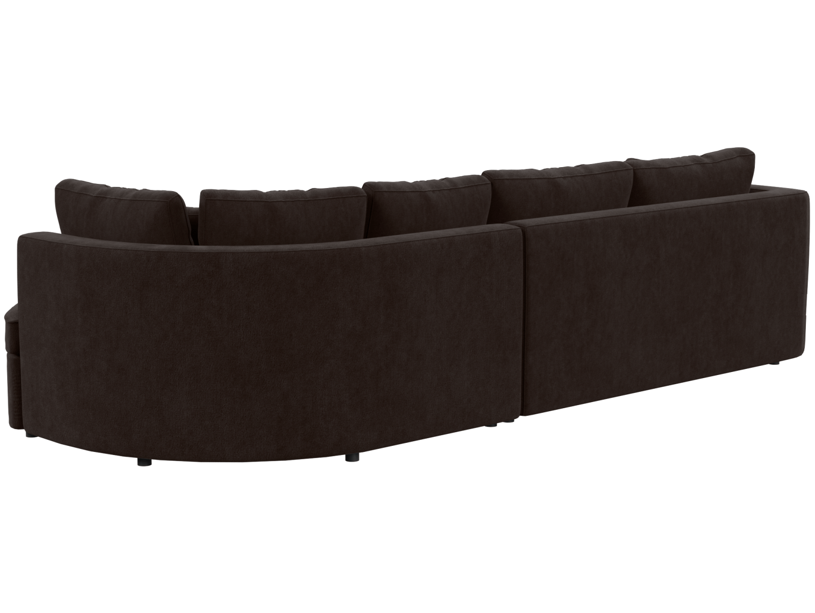 Диван угловой радиусный раскладной Бэфри, вид сзади