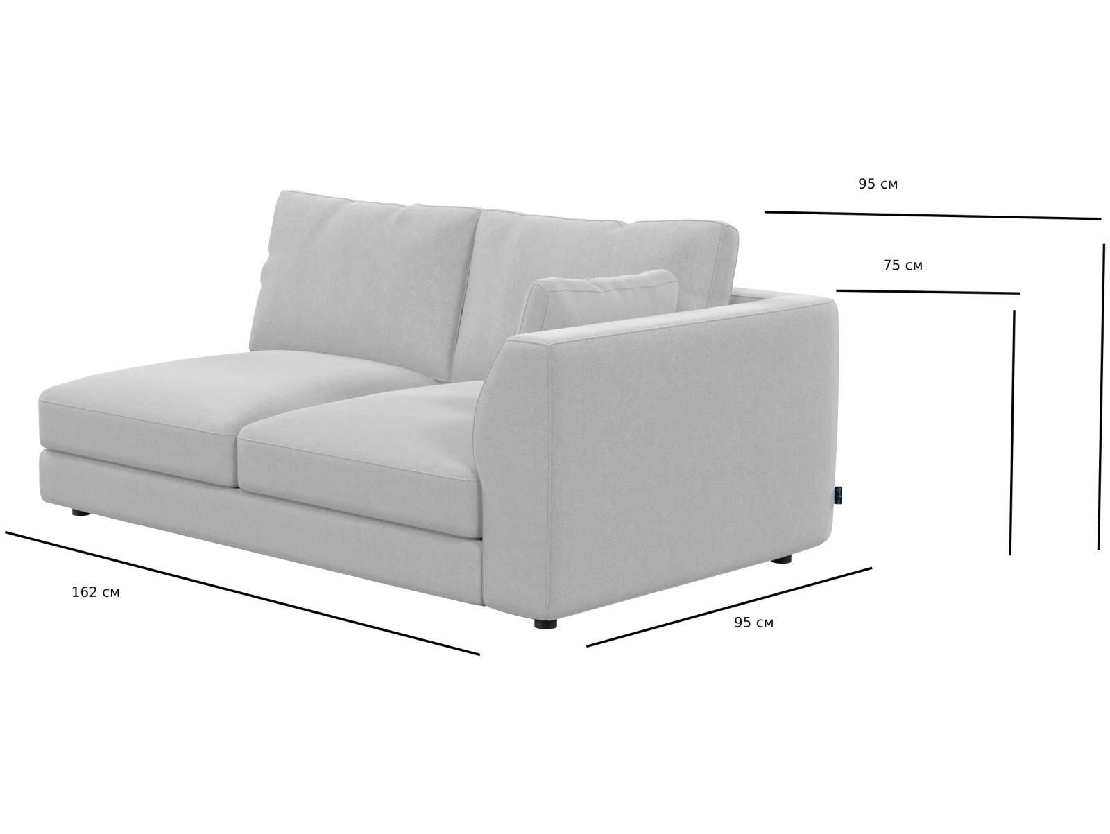 Габаритные размеры кресла модуль Портулак