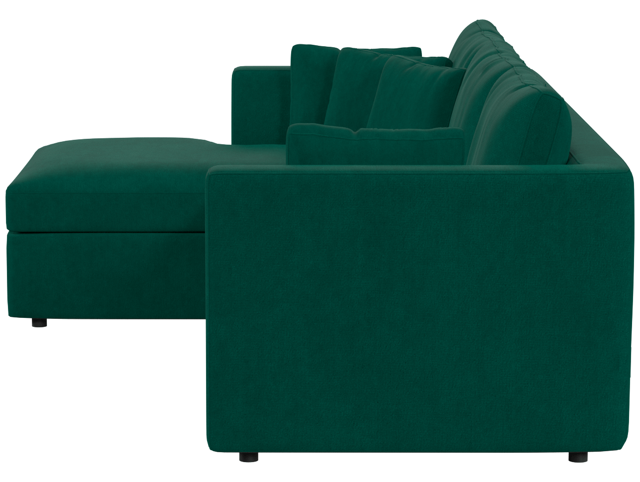 Кресло модуль Портулак серое, вид боком