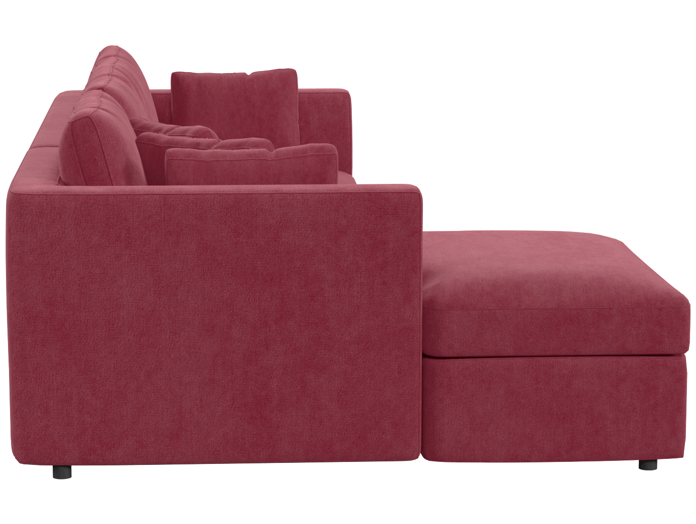 Кресло модуль Портулак серое, вид сзади