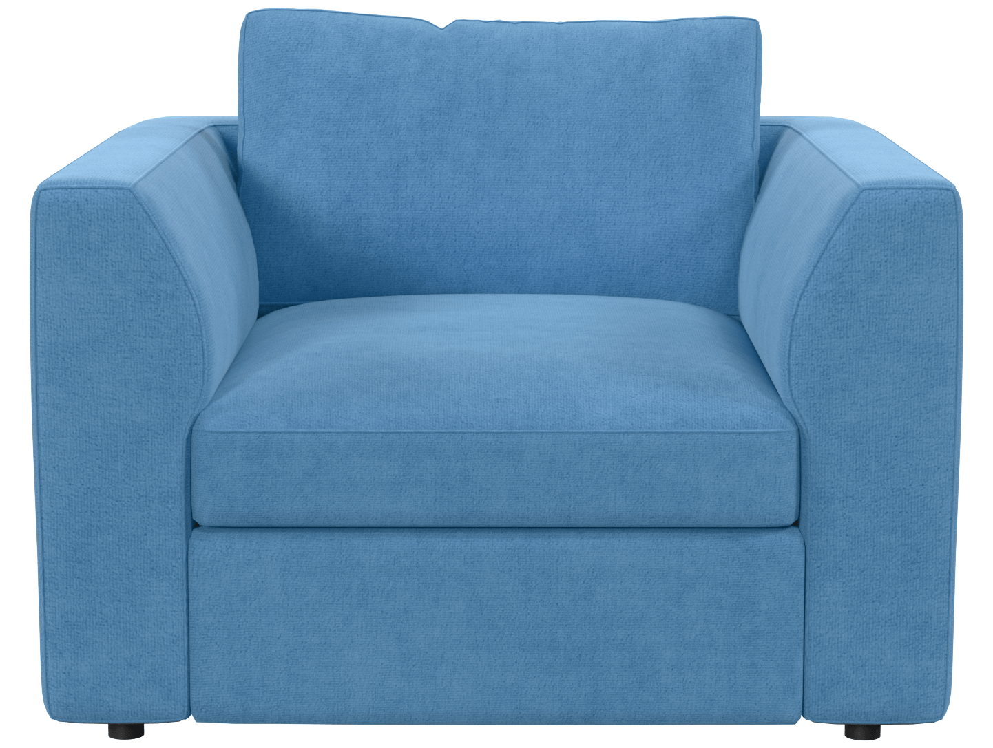 Двухместный тканевый диван Кларке серое, вид спереди