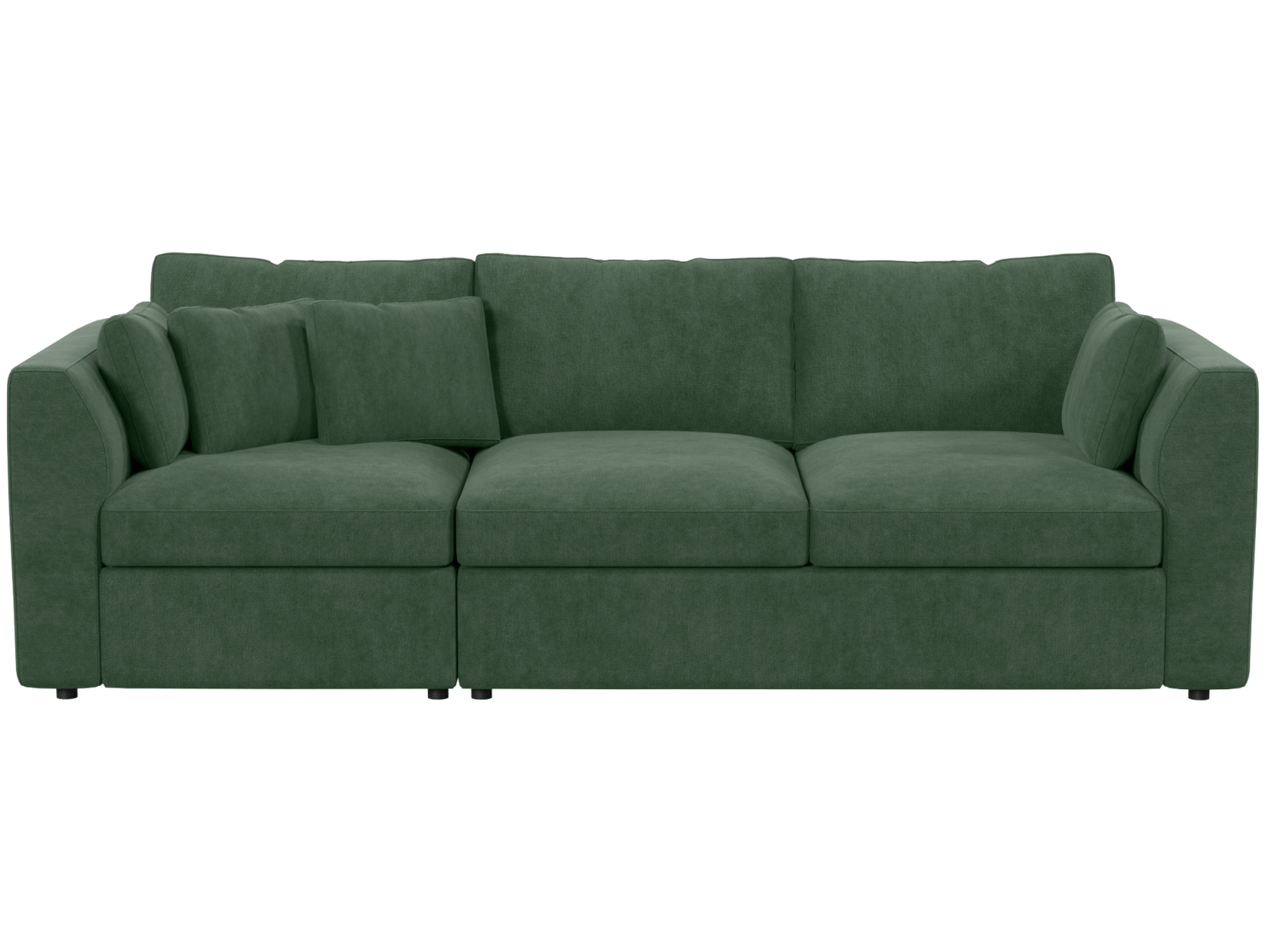 Кресло модуль Портулак серое, вид спереди