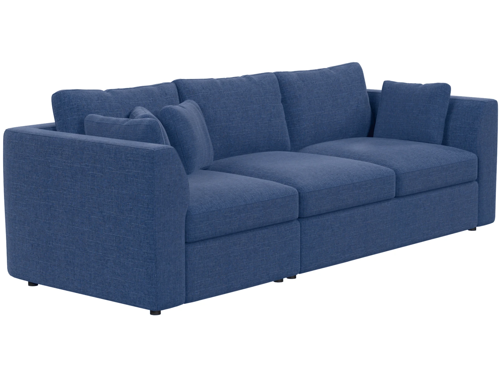 Кресло модуль Портулак серое, вид полубоком