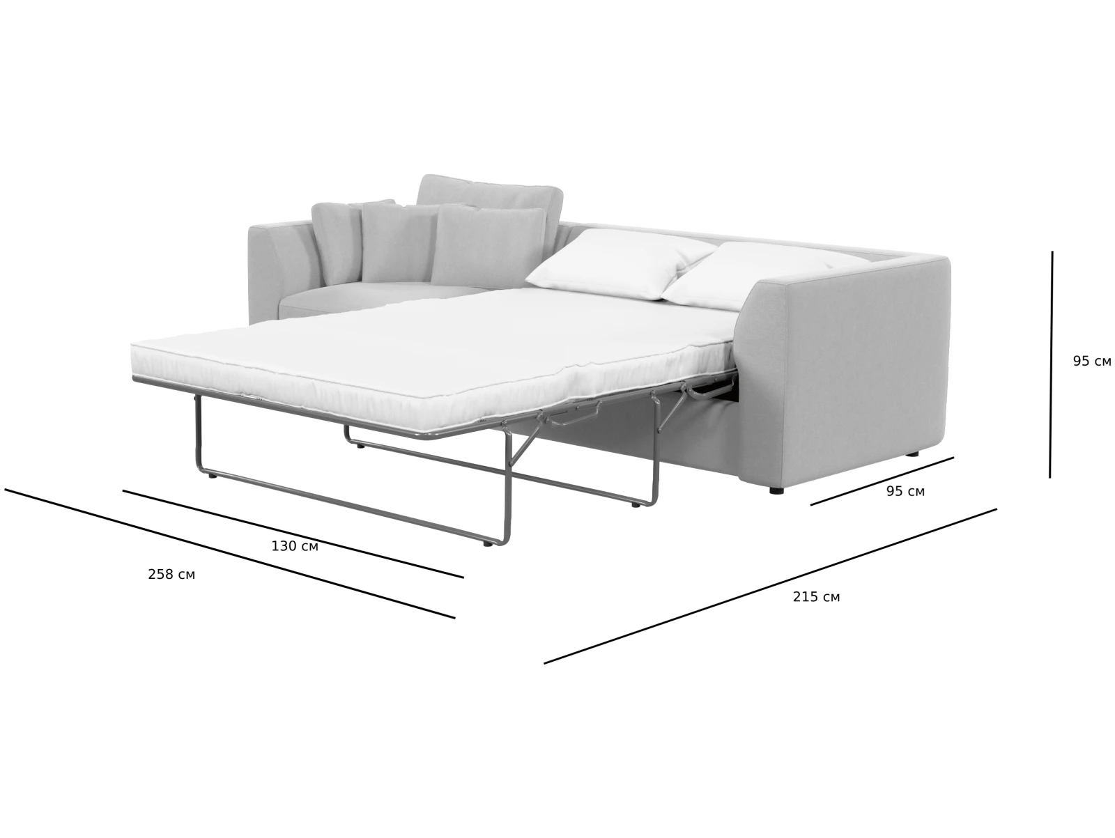 Габаритные размеры кресла модуль Портулак