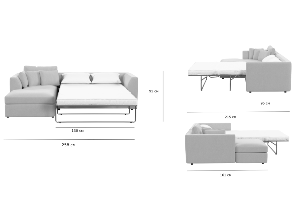 Габаритные размеры кресла модуль Портулак