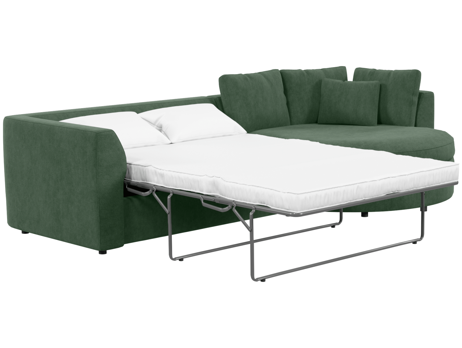 Диван угловой радиусный раскладной Бэфри, вид сзади