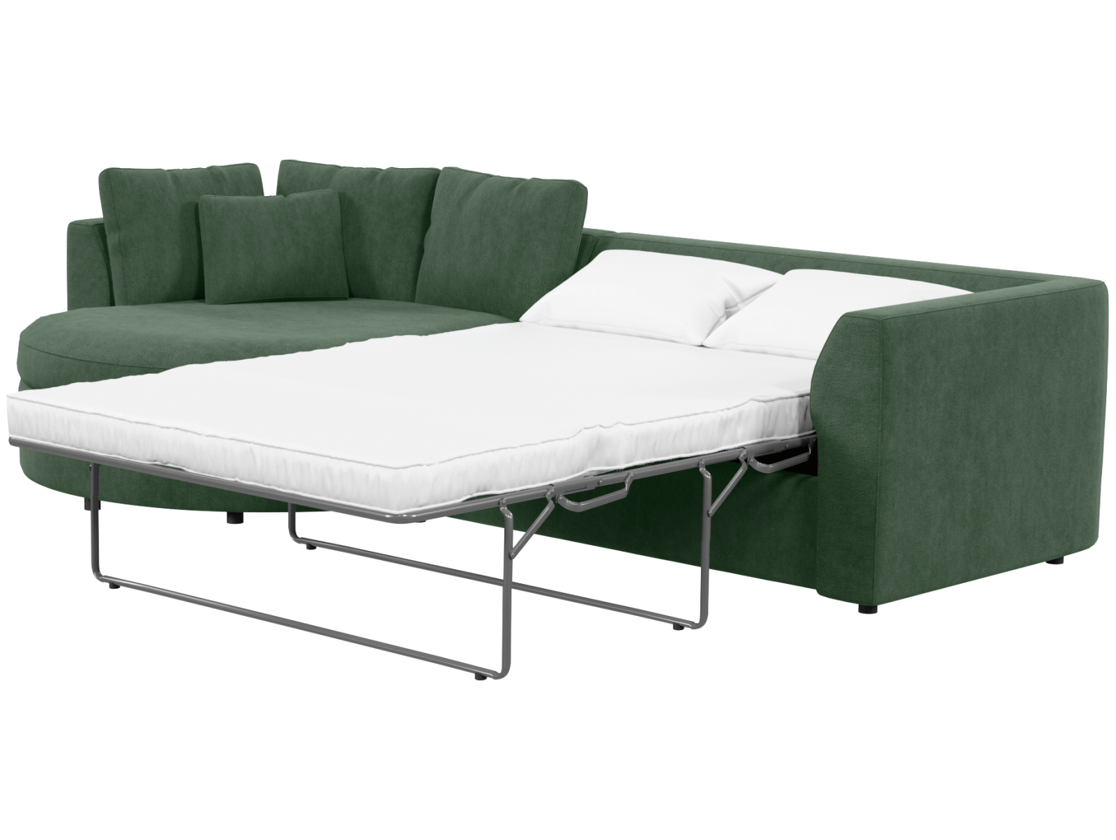 Диван угловой радиусный раскладной Бэфри, вид сзади