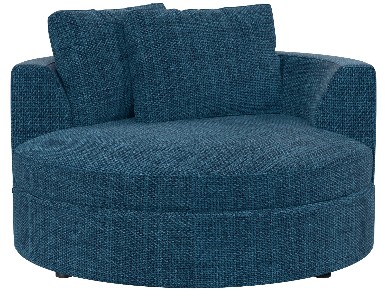 Двухместный тканевый диван Кларке серое, вид спереди