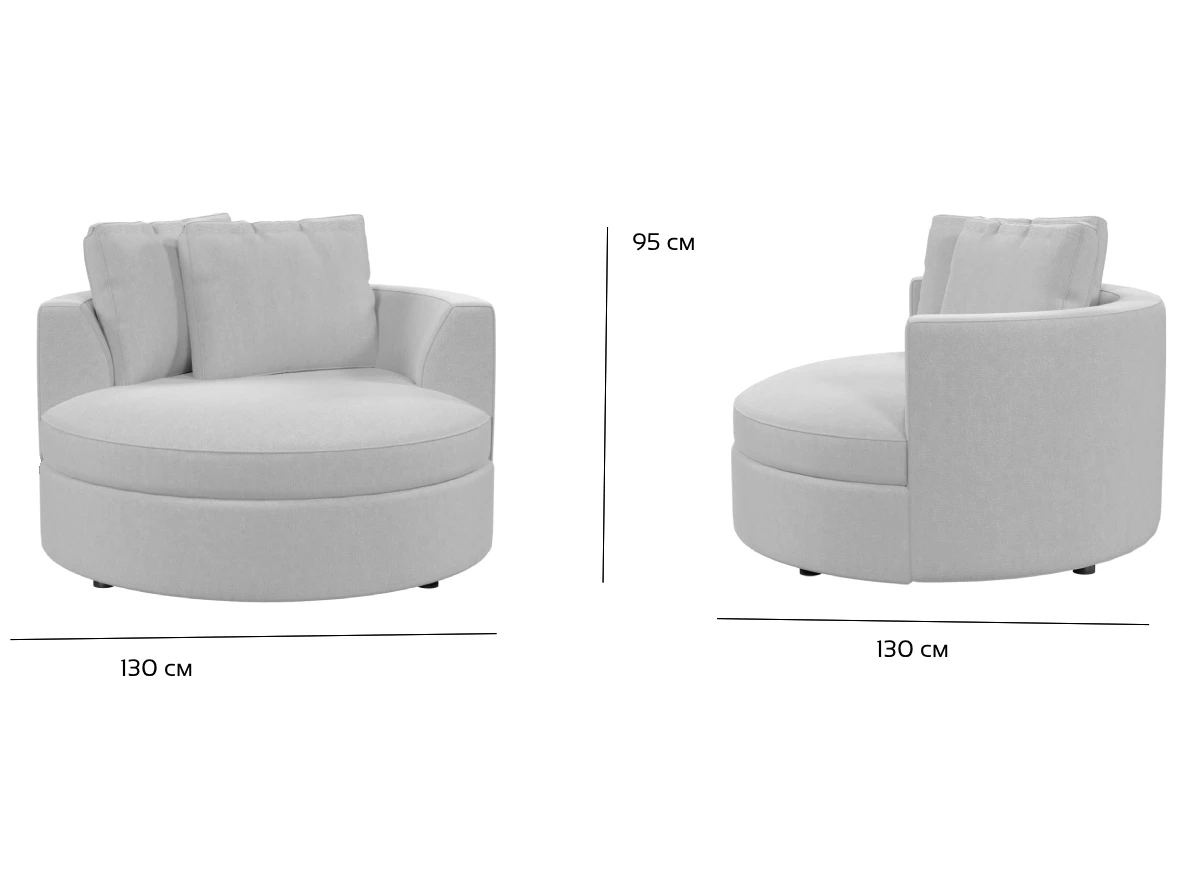 Габаритные размеры кресла модуль Портулак