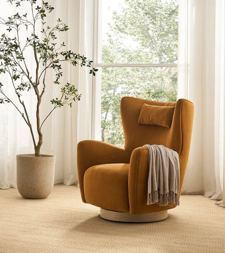 Двухместный тканевый диван Кларке серое, вид полубоком