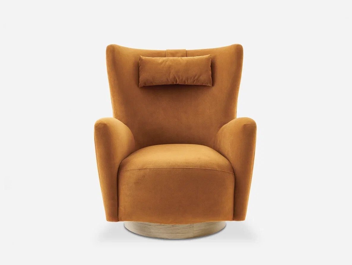 Двухместный тканевый диван Кларке серое, вид полубоком